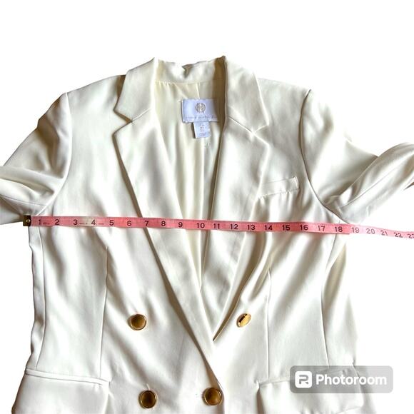 House Of Harlow 1960 Double Breasted White Blazer- Size Small - Picture 9 of 13